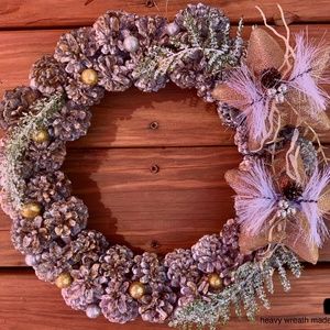 Christmas Wreath made out of pinecones. 14”
